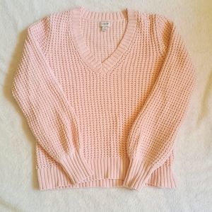 J Crew Pink Fisherman Style Sweater
